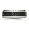 thumbnail image 3 of Chisel Stainless Steel Polished with Black Carbon Fiber Inlay 8mm Band, 3 of 7