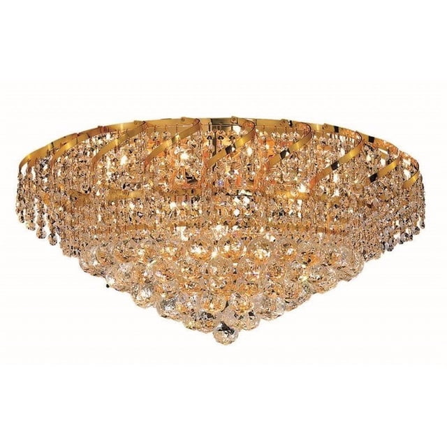 Elegant Lighting Belenus 26" 10 Light Spectra Crystal Flush Mount
