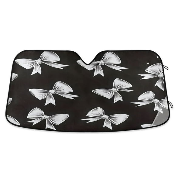 ALAZA Bow Windshield Sun Shade Car Foldable Sun Visor Block UV Rays Protector 55"x27.6"