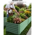 thumbnail image 2 of EastVita 8x4x2ft Galvanized Raised Garden Bed,Deep Root Planter Box for Vegetables,Flowers,Herbs-Large Metal Raised Garden Bed Kit Outdoor,Green, 2 of 5