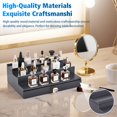 thumbnail image 3 of Black Wooden Cologne Organizer,3 Tier Mens Perfume Stand with Drawer,Perfume Organization and Storage Display Riser,Fragrance Organizer Display Stand Rack for Men, 3 of 7