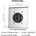 thumbnail image 4 of Toma de corriente de pared NEMA 14-50R de 50 amperios para carga de vehículos eléctricos y autocaravanas., 4 of 5