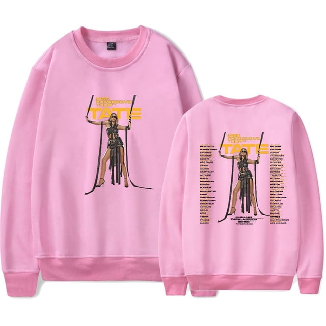 Chandail en Molleton Tate McRae Miss Possédée Tour 2025 Hip Hop Col Rond Mode Chandail