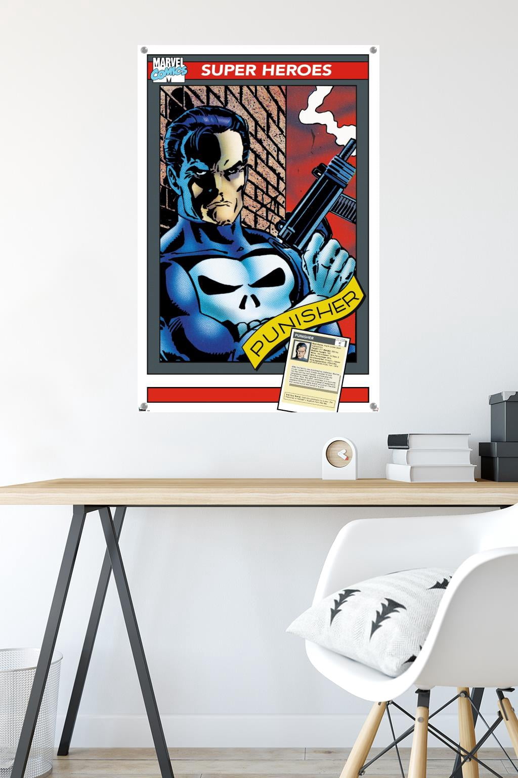 Marvel Trading Cards - Punisher Wall Poster with Pushpins, 22.375" x 34"