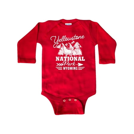 

Inktastic Wyoming Yellowstone National Park Gift Baby Boy or Baby Girl Long Sleeve Bodysuit