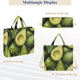 thumbnail image 6 of Avocado Fruit Corduroy Tote Bag Handbag Large Messenger Bag Shoulder Crossbody Zipper Bag Purse, 6 of 8