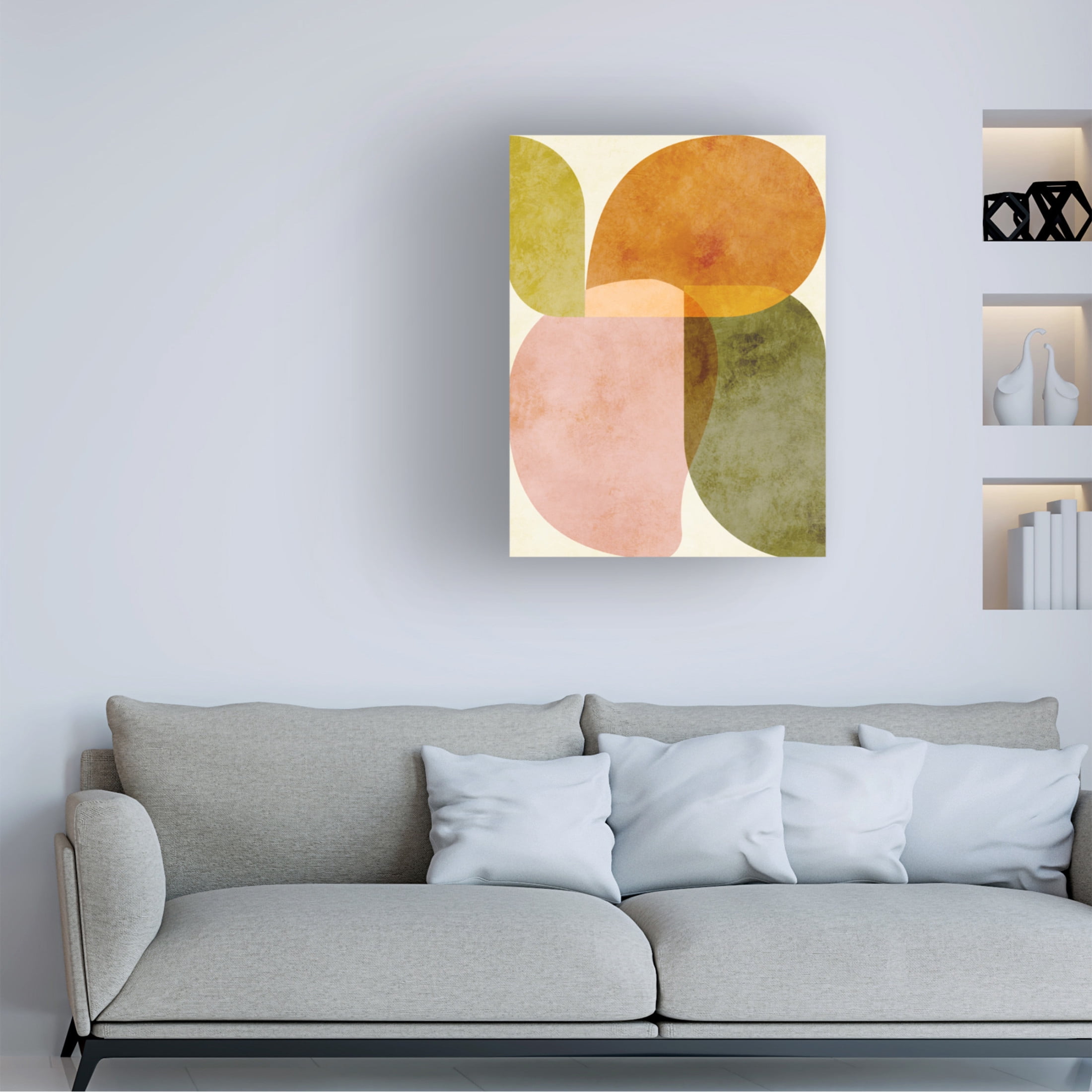 Trademark Fine Art Ana Rut Bre Aqua Shapes 2 Canvas Wall Art