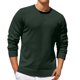 thumbnail image 1 of pstuiky camisas de manga larga para hombre, Suéter de color sólido para hombre, cuello redondo, manga larga, capa inferior para la cabeza Tops de hombre l, 1 of 6