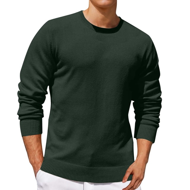 pstuiky camisa de manga larga para hombre, Suéter de color sólido para hombre, cuello redondo, manga larga, capa inferior para la cabeza tops de invierno para hombre s
