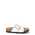 thumbnail image 2 of Time and Tru Women's Footbed Slide Sandals, Wide Width Available, 2 of 5