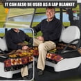 thumbnail image 5 of Whosucclay 4 Pockets Golf Cart Seat Towel Blanket Cover for Beach Outdoors, 4 Storage Pockets Anti-Scratch Golf Cart Seat Protector, Cow Sunflower, 5 of 7