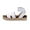 White, variant on CUSHIONAIRE Women's Mandy Cork Espadrille Wedge Sandal +Wide Widths Available