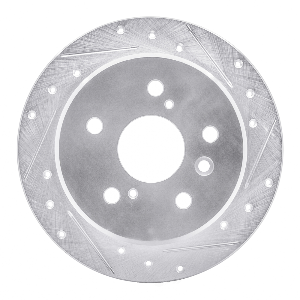 Dynamic Friction Company 631-76054R DFC Brake Rotor - Drilled And Slotted - Silver