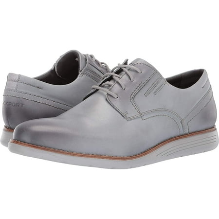 Rockport Men's Total Motion 4-Eye Plain Toe Leather Oxfords Light Grey (11.0M)
