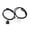 Black, variant on 2Pcs Elastic Rope Love Heart Magnet Suction Bracelet Halloween Ghost Pendant Couple Bracelet Men Women Jewelry Gift