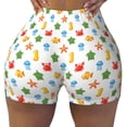 thumbnail image 2 of Balery Undersea Animals Pantalones cortos de entrenamiento estampados para mujer, sin costuras, ajustados, para gimnasio, yoga, correr, deportes, ejercicio activo, fitness.-X-Large, 2 of 8