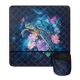 thumbnail image 2 of HELLHERO Star Turtle Flower Sewing Machine Mat with 4 Pockets Durable Premium Fabric Home Deocr for Wife Mom Family Present Sewing Classes, 2 of 5