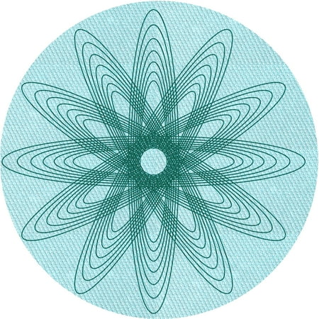 

Ahgly Company Indoor Round Patterned Electric Blue Area Rugs 3 Round