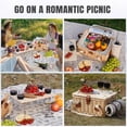 thumbnail image 3 of Canasta de picnic HappyPicnic para 4 con mesa, manta y bolsa para vino, 3 of 9