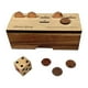 thumbnail image 1 of Penny Strategy Board Game, Family-Friendly Coin Toss Game with Wooden Dice & Box for Kids Adults, 2-6 Players Competitive Family Party, 1 of 5