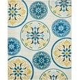 thumbnail image 3 of Unique Loom Outdoor Modern Collection Area Rug - Circles (8' x 10' Rectangle Cream/Black), 3 of 6