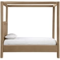 thumbnail image 4 of Meridian Furniture Lit Simple Rembourré en Velours Beige Salina, 4 of 11