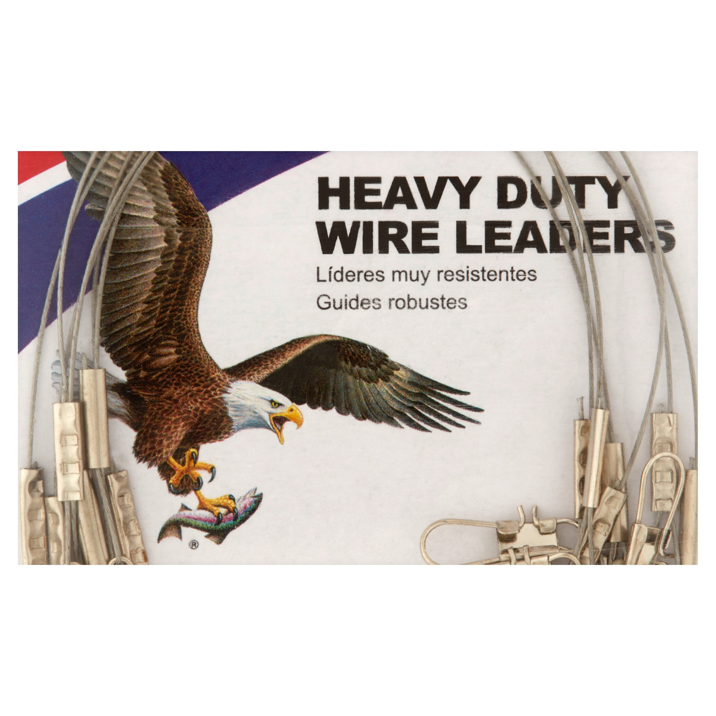 (4 pack) Eagle Claw Fishing, EL620BR6, Nylon Steel Leader 6" - 20 lb.