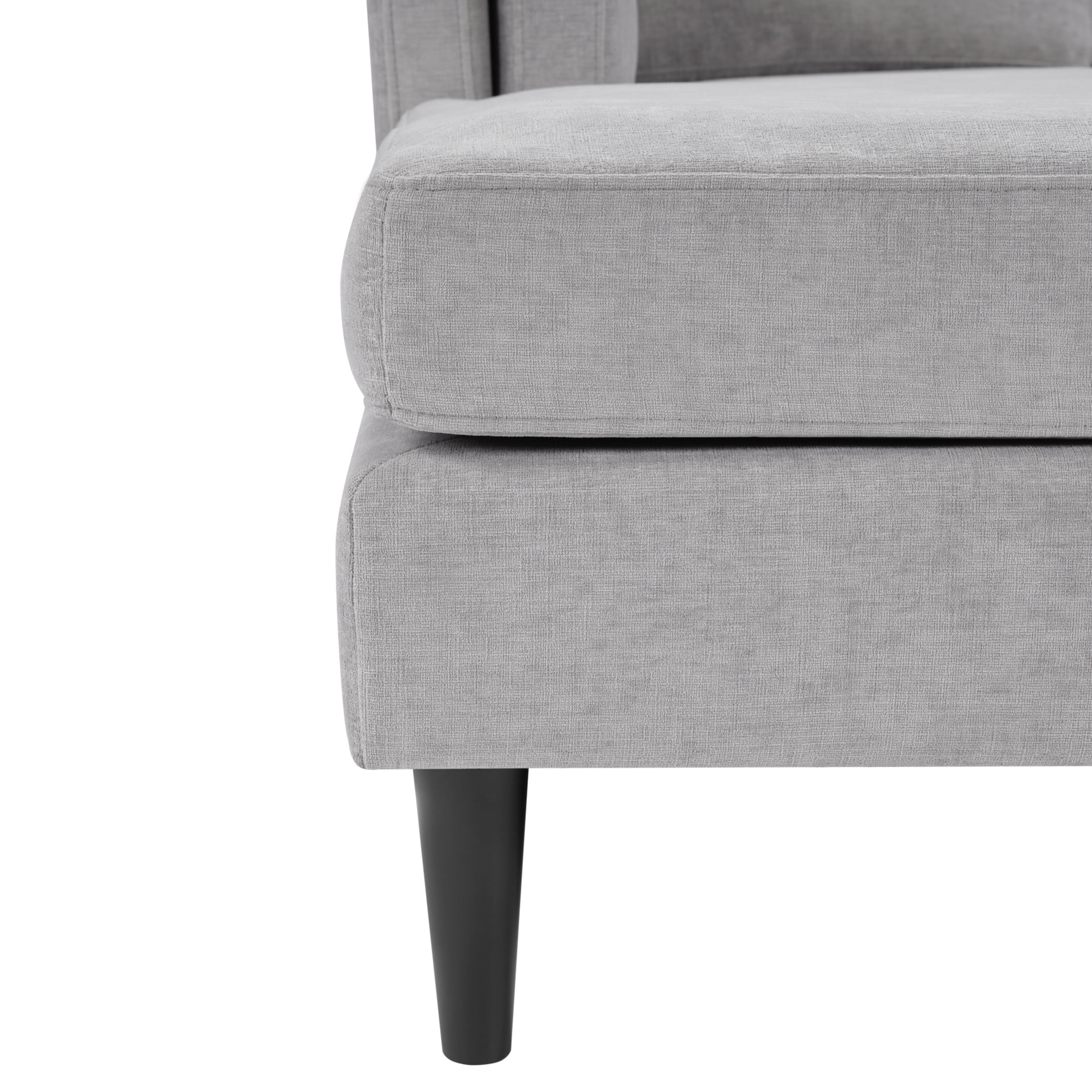 Christopher Knight Home Modern Chaise Lounge Sofa Bed, 53.5" Upholstered Sofa Couch with Armrests, Gray