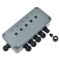 thumbnail image 2 of GREENCYCLE 4 Pack 15A 125VAC 5-Gang Power Control Switch Junction Box Weatherproof Outdoor Switched with 5 x Push Switches w/indicators and 6 x 20mm Cable Gland IP66 Rated, 2 of 9