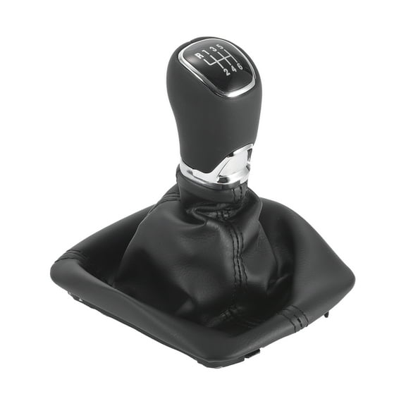 Unique Bargains Gear Shifter Knob with Cover 6 Speed Manual Stick Shifter Knob for Skoda Octavia 2004-2013 Faux Leather