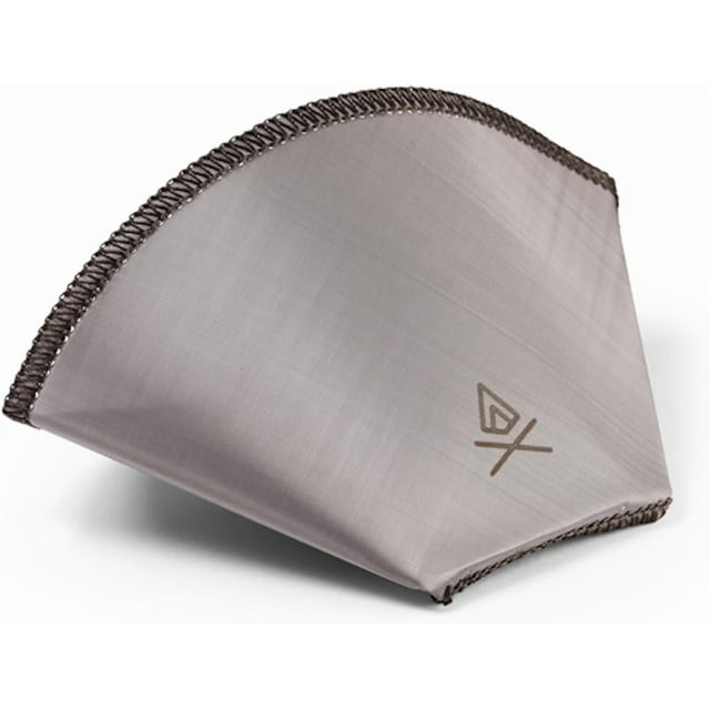 VSSL Nest Filtre à Café en Maille d'Acier Inoxydable Réutilisable #1, Transportable et Compact, Parfait pour le Camping, la Randonnée, l'Aventure, le Voyage, Écologique, Compatible avec Tout Système à Cône pour Infusion Manuelle, Lot de 1