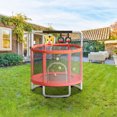 thumbnail image 4 of Trampoline,Adjustable Toddler Trampoline with Basketball Hoop,Swing,Sandbag,Ocean Balls,440lbs Indoor Outdoor Toddler Trampoline with Enclosure Net, 4 of 12