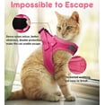 thumbnail image 3 of Arnés ajustable para gatos, arnés antiescape para gatos, arnés ligero para gatitos, collares, arneses y correas para gatos, transpirables, fáciles de controlar, con tiras reflectantes, 3 of 4