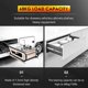 thumbnail image 5 of 1 par de correderas para cajones resistentes, extensión de 250 mm, capacidad de carga de hasta 68 kg, sin cerradura, 5 of 5