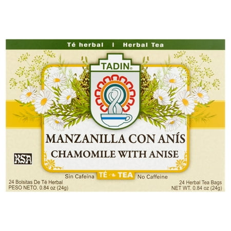 Stash Caffeine Free Herb - (4 Boxes) Tadin Herb & Tea Co. Chamomile & Anise Herbal Tea, Caffeine Free, 24 Tea Bags