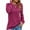 Z-Purple red, variant on UVN Womens Blouses 3/4 Sleeve V Neck Summer Shirts for Women Chiffon Dressy Casual Tunic Tops