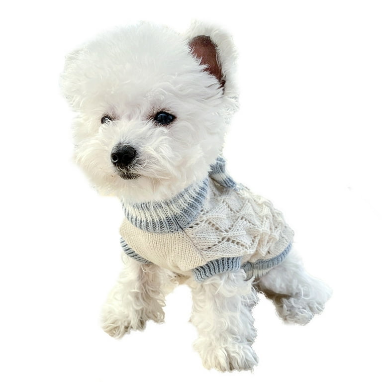 OIENS Dog Sweater, Warm Pet Sweater, Dog Sweaters for Small Medium Large  Dogs, Cute Knitted Classic Cat Sweater Dog Clothes Coat for Girls Boys Dog  Puppy Cat,Blue 
