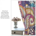thumbnail image 5 of Boho Curtains, Abstract Pelis Boho Brown Vintage Floral Ethnic Tribal Blossom Print, Blackout Curtains for Bedroom Living Room42X84x2 Inch, 5 of 6