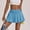 Sky Blue, variant on Womens Pleated Tennis Skirt Double Ruffle Golf Skort Tummy Control Athletic Skirts with 3 Pockets Workout Pickleball