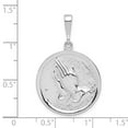 thumbnail image 3 of Finest Gold 14K White Gold Praying Hands & Serenity Prayer Pendant, 3 of 3