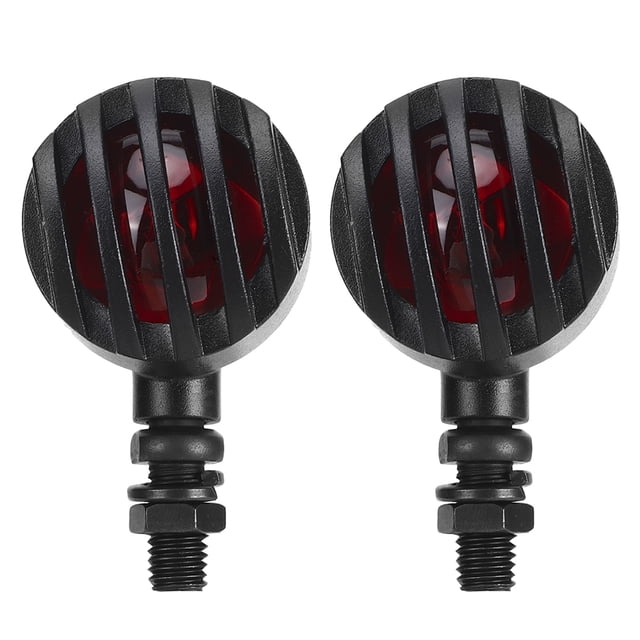 Motorcycle Turn Light Flashing Light 12V 5W Universal Vintage Motorcycle Turn Signal Light Indicator Lamp Modified PartBlack Red