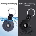 thumbnail image 3 of 1 Piece Airtag Key Holder, Airtag Case, Protective Cover PU Leather Case for Apple AirTag, Protective Leather Keychain Cover Compatible with AirTags, Airtag Case, 3 of 6