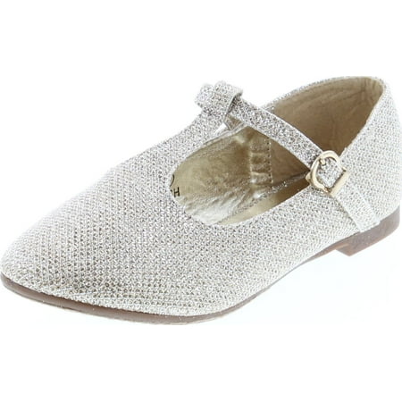 

Bella Marie Girls Triss-13k T Strap Dress Flats Shoes Champagne 12