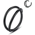 thumbnail image 1 of WYR 316L-Stainless-Steel Hinged Nose-Septum-Rings Hoop : with Zircon/Opal 14G 16G 18G 20g Body Pierecing Ring Segment Clicker Lip Rings Cartilage Rook Earrings Diameter 6mm 8mm 10mm12mm, 1 of 6