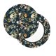 thumbnail image 2 of Balery Watercolor Floral Fundas de asiento para taburete de bar redondo de tela de terciopelo ajustables que protegen de arañazos y manchas para sillas de 14 a 17 pulgadas.-13 inch, 2 of 7