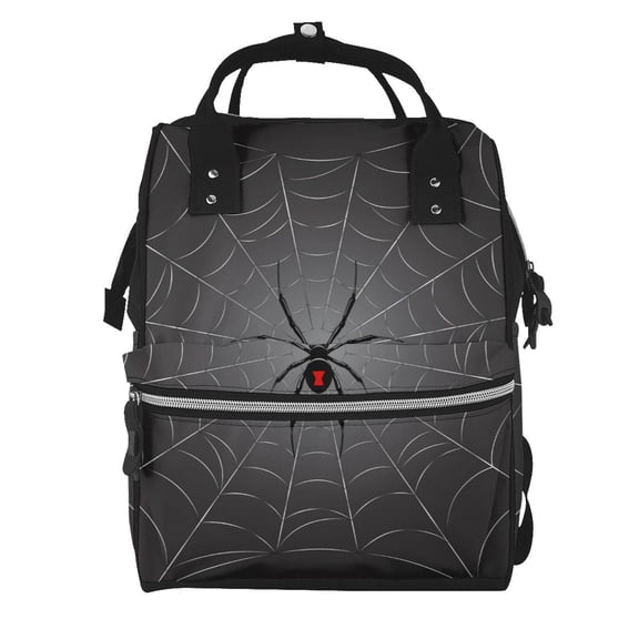 Defioc Black Spider On Web for Baby Diaper Bag Backpack - Baby Bag for Boys & Girls - Diaper Backpack - Large Travel Diaper Bags- Baby Registry Search & Shower Gifts
