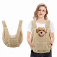 thumbnail image 1 of Quilted Front  Backpack, Hands-Free Adjustable Travel Sling with Zipper Pockets for Small Dogs and Cats, Comfortable Chest Carrier for Hiking, Walking, and Travel, 1 of 7