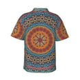 thumbnail image 4 of Xecao Mandala print Hawaiian shirt - a stylish short-sleeve button-down for men, perfect for casual beach and tropical outings., 4 of 9