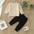 thumbnail image 7 of TAIAOJING Baby Boy Fall Winter Clothes Toddler Girls Long Sleeve Letter Cartoon Rugby Football Prints T Shirt Pullover Tops Pants Outfits, 7 of 7