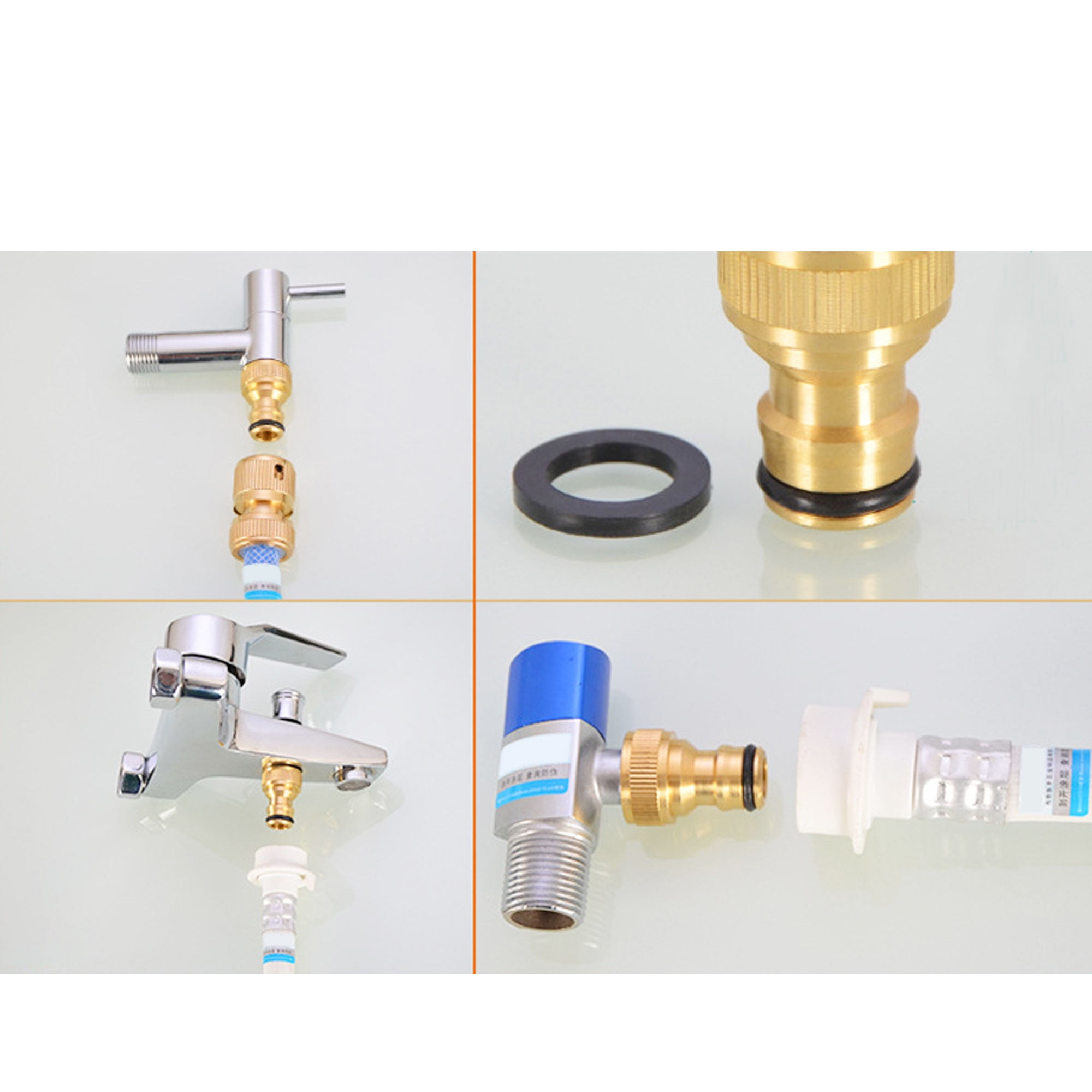 Brass Garden Hose 1/2 PT Female Threaded Tap Connector, Faucet Adapter